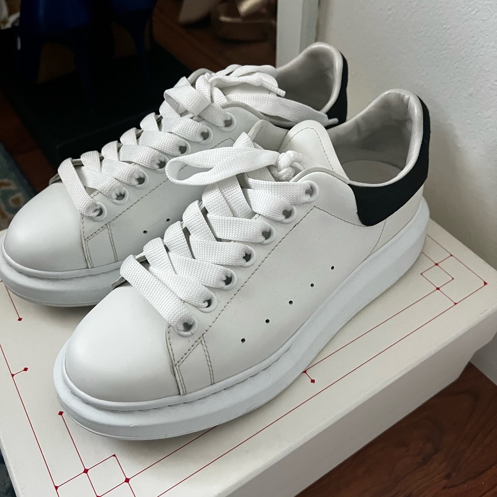 Alexander McQueen White and Black Sneakers